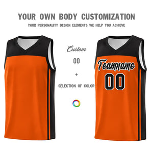 Custom Orange Black Classic Sets Sports Uniform Basketball Jersey