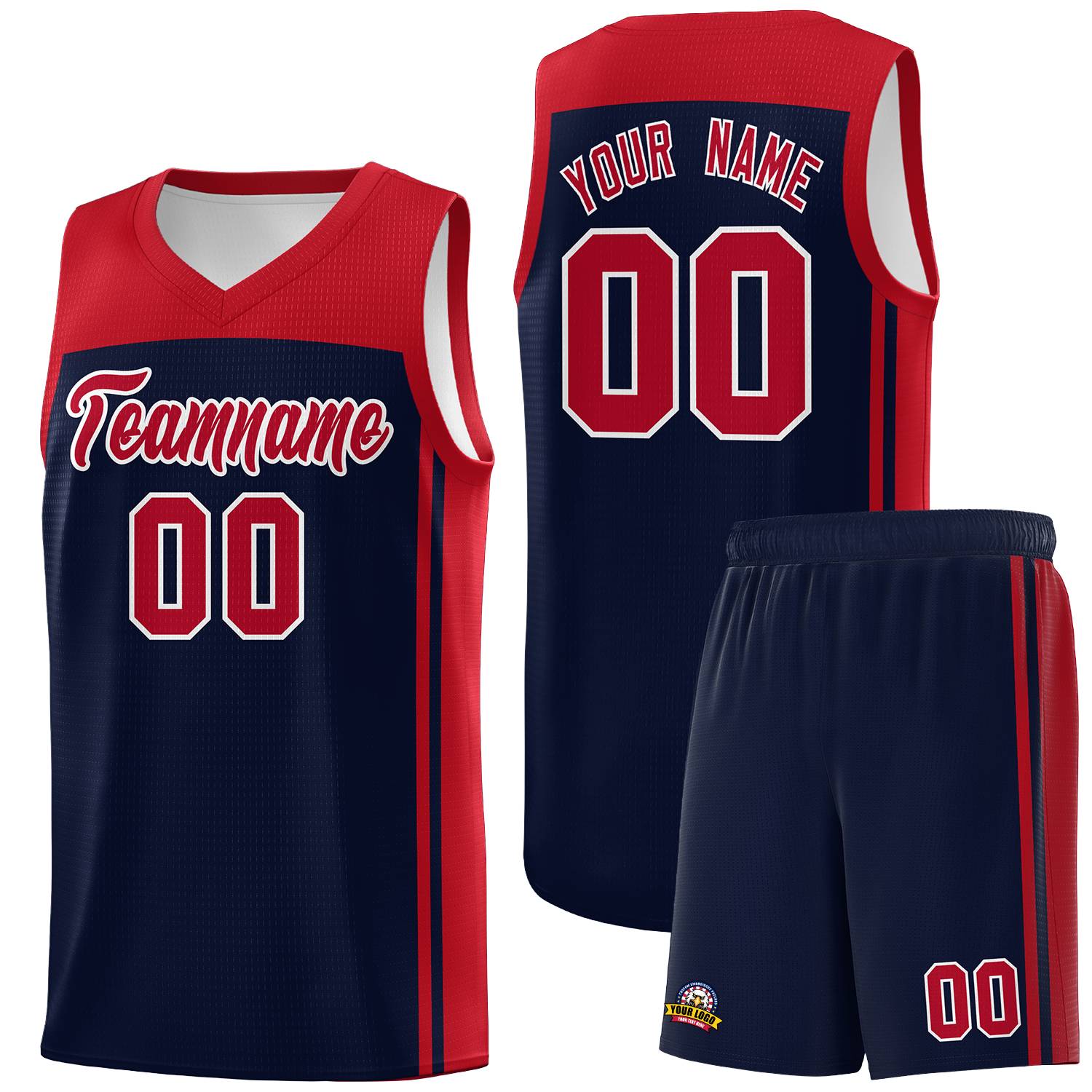 Custom Navy Red Classic Sets Sports Uniform Basketball Jersey