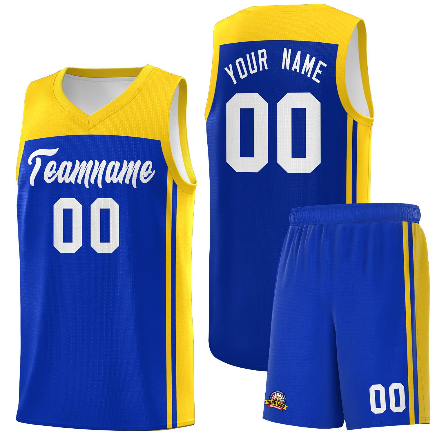 Custom Royal Gold Classic Sets Sports Uniform Basketball Jersey