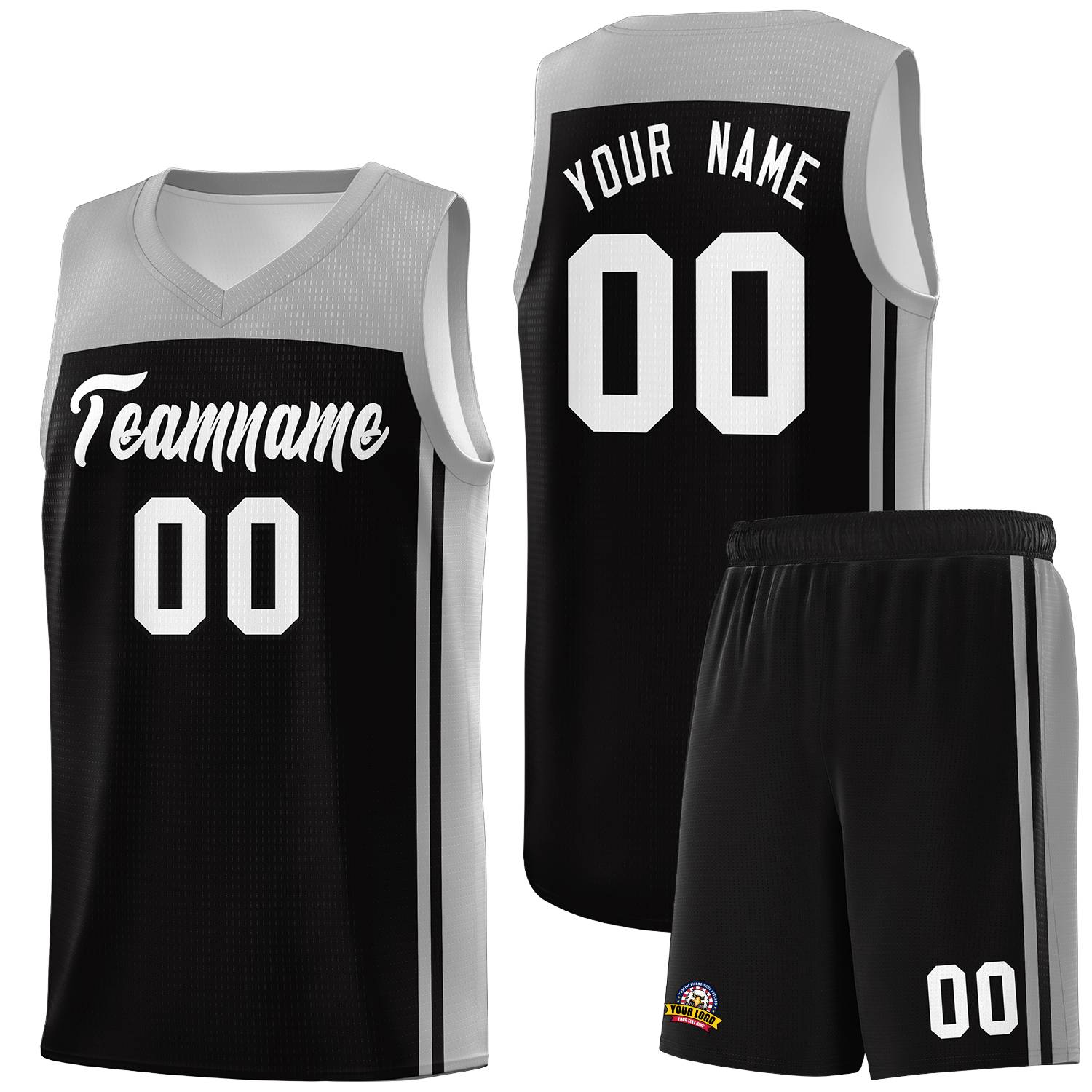 Custom Black Grey Classic Sets Sports Uniform Basketball Jersey