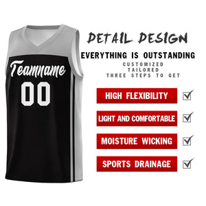 Custom Black Grey Classic Sets Sports Uniform Basketball Jersey