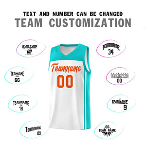 Custom White Bright Green Classic Sets Sports Uniform Basketball Jersey