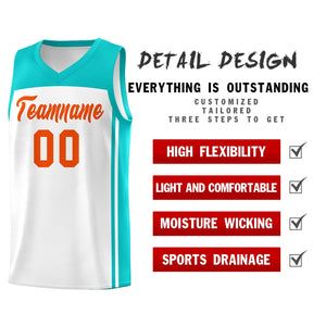 Custom White Bright Green Classic Sets Sports Uniform Basketball Jersey