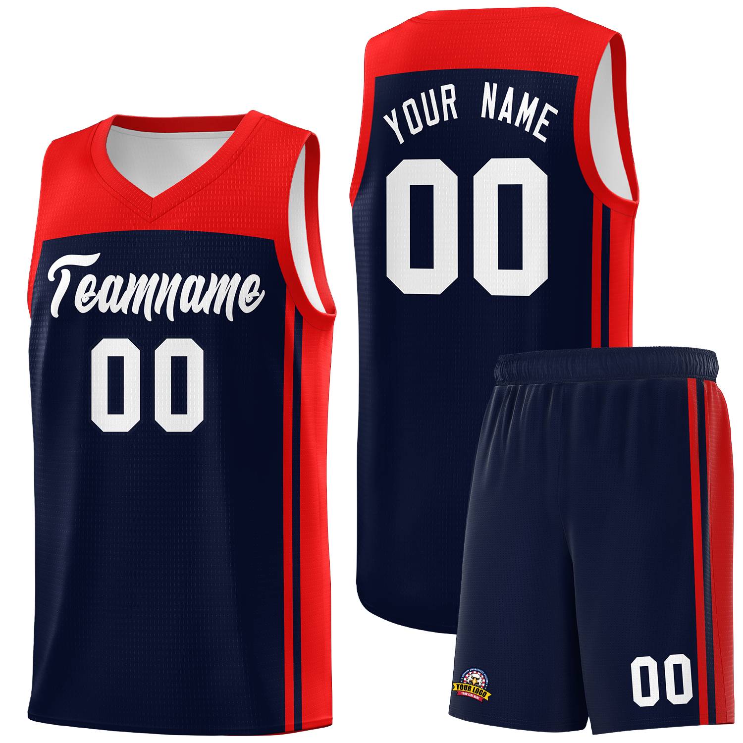 Custom Navy Red Classic Sets Sports Uniform Basketball Jersey