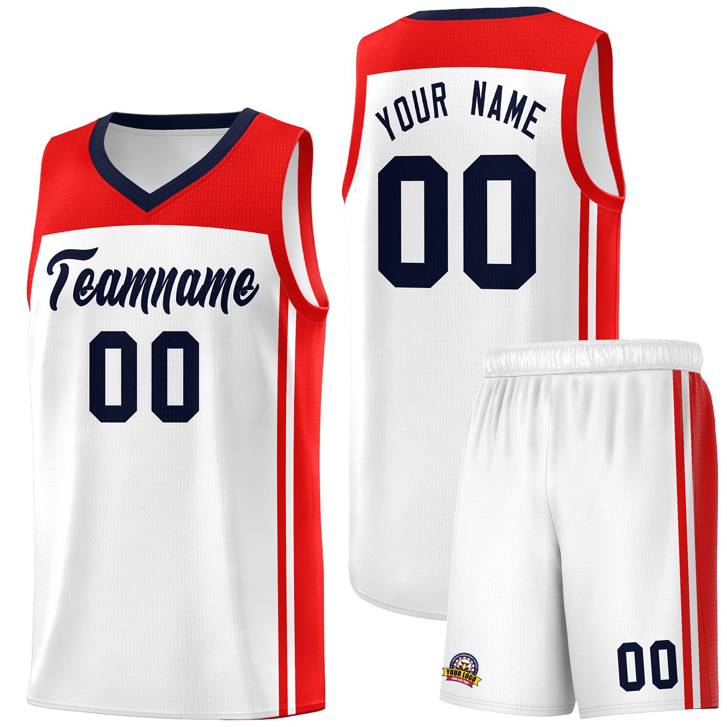 Custom White Navy Classic Sets Sports Uniform Basketball Jersey