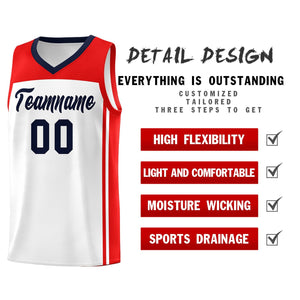 Custom White Navy Classic Sets Sports Uniform Basketball Jersey