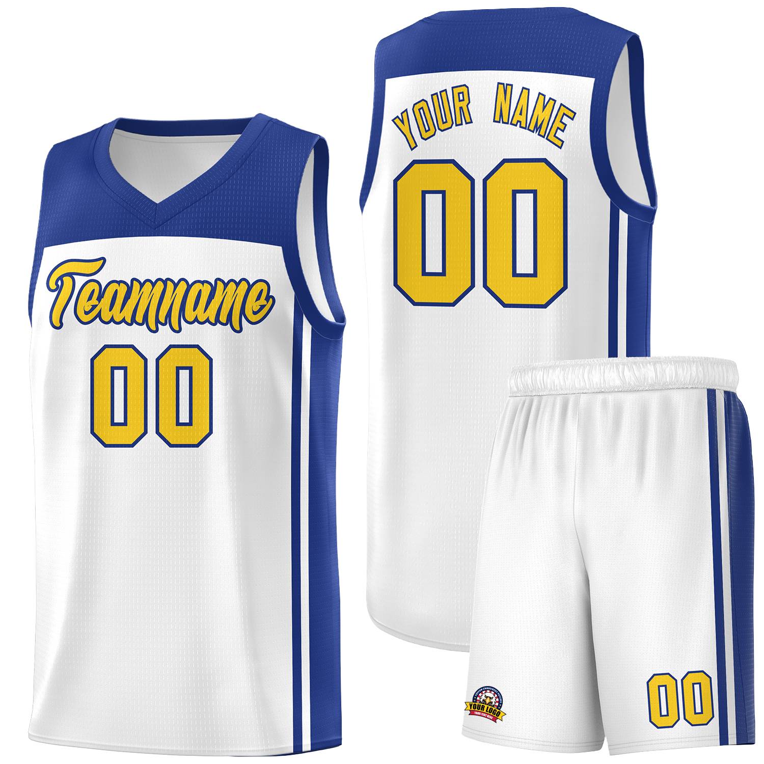 Custom White Royal Classic Sets Sports Uniform Basketball Jersey