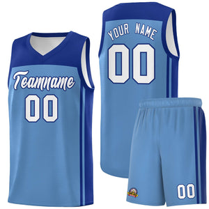 Custom Light Blue Royal Classic Sets Sports Uniform Basketball Jersey