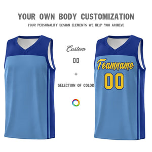 Custom Light Blue Royal Classic Sets Sports Uniform Basketball Jersey