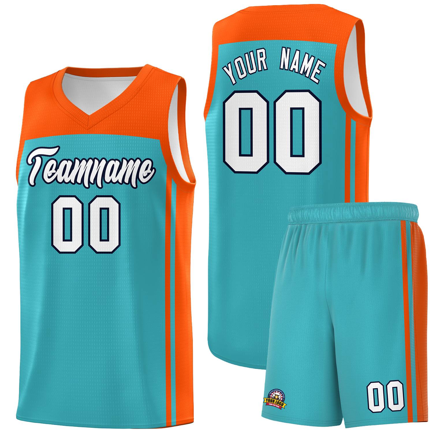 Custom Bright Green Orange Classic Sets Sports Uniform Basketball Jersey