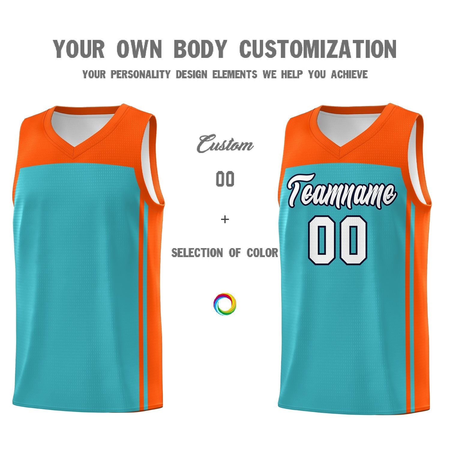 Custom Bright Green Orange Classic Sets Sports Uniform Basketball Jersey