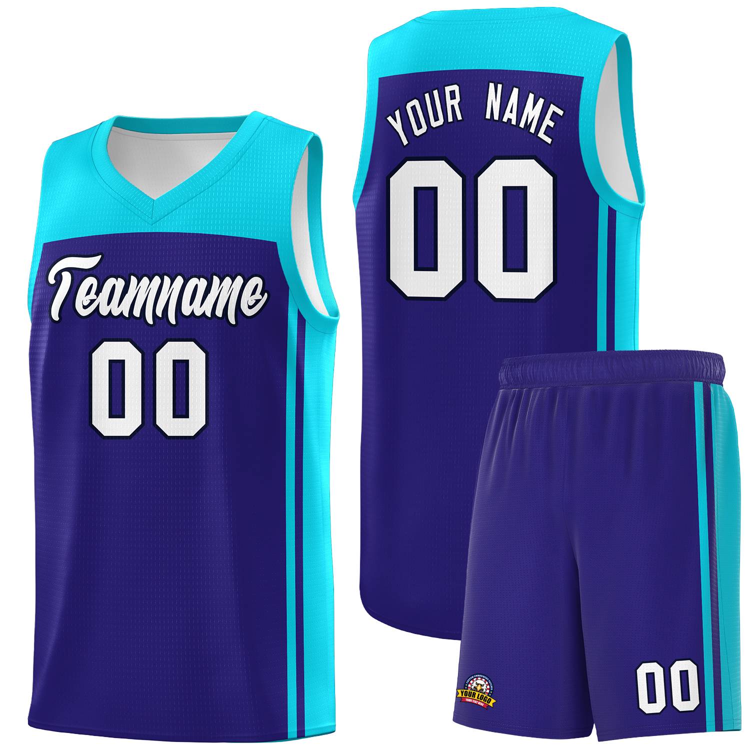 Custom Purple Sky Blue Classic Sets Sports Uniform Basketball Jersey