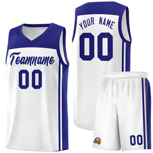 Custom White Purple Classic Sets Sports Uniform Basketball Jersey