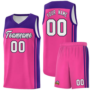 Custom Pink Purple Classic Sets Sports Uniform Basketball Jersey