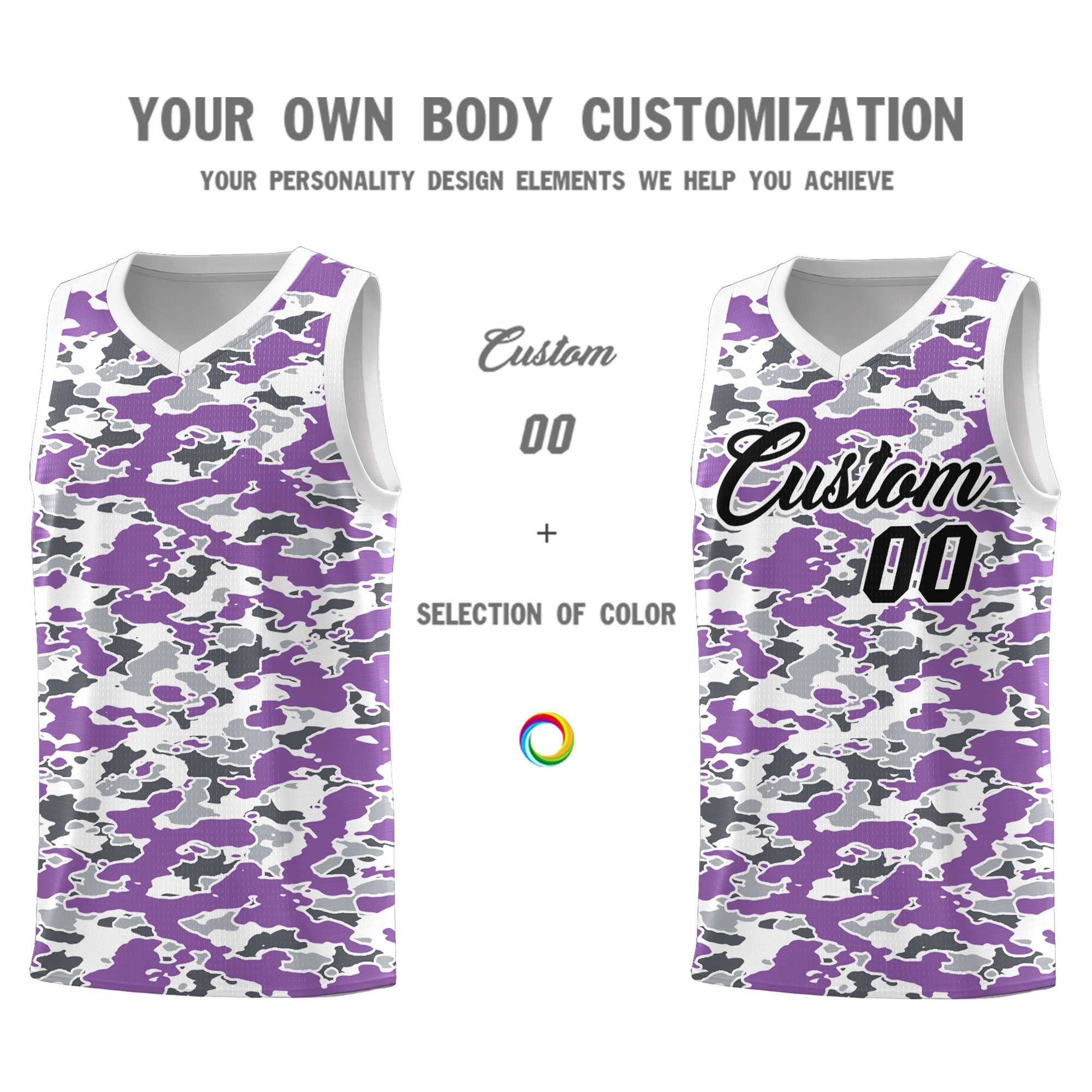 Custom Personalized Camo Sets Sports Uniform Basketball Jersey