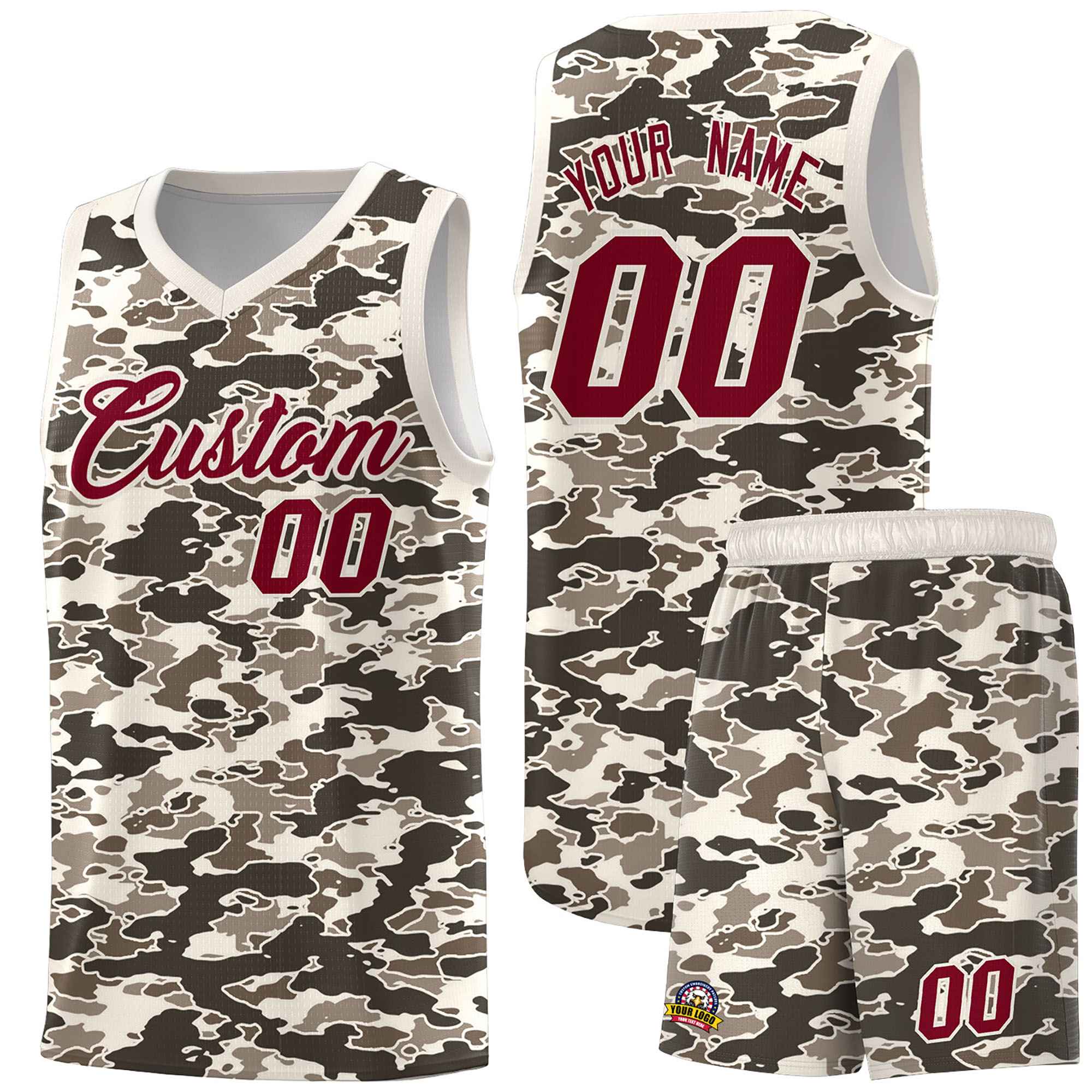 Custom Personalized Camo Sets Sports Uniform Basketball Jersey