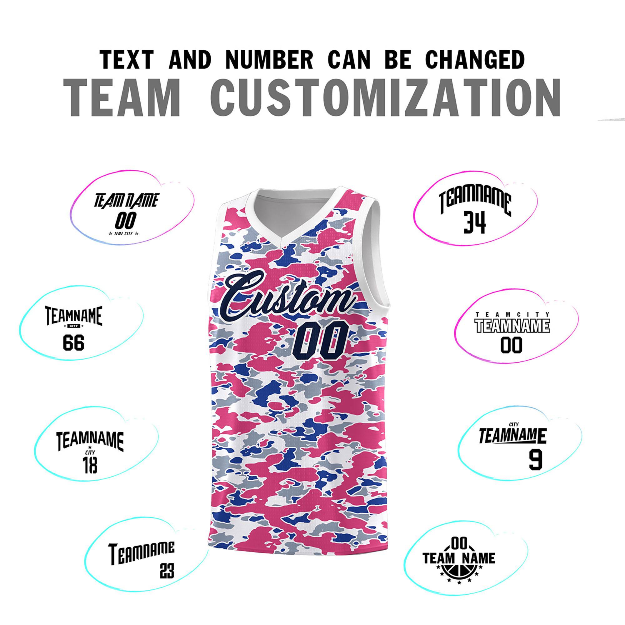 Custom Personalized Camo Sets Sports Uniform Basketball Jersey