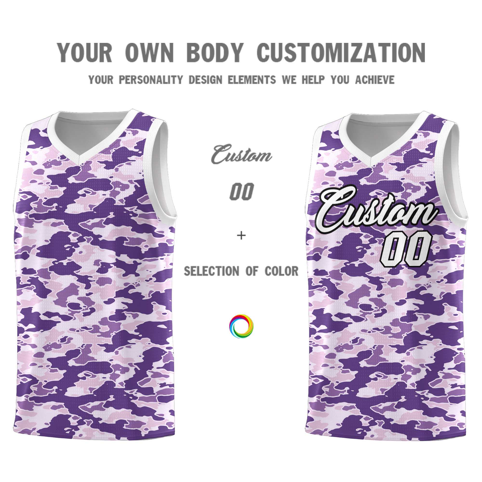 Custom Personalized Camo Sets Sports Uniform Basketball Jersey