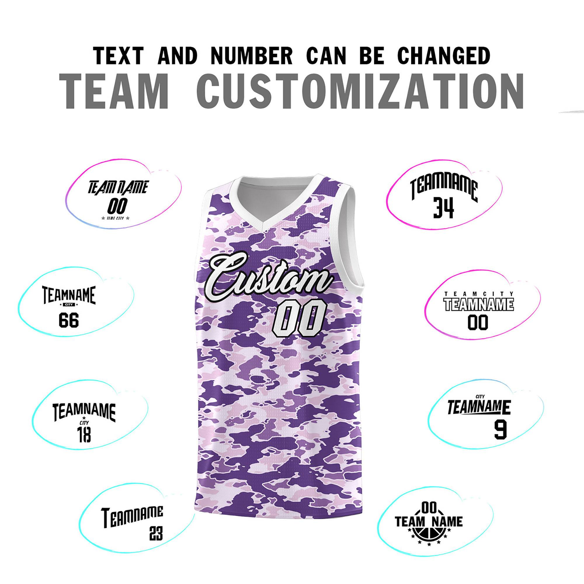 Custom Personalized Camo Sets Sports Uniform Basketball Jersey