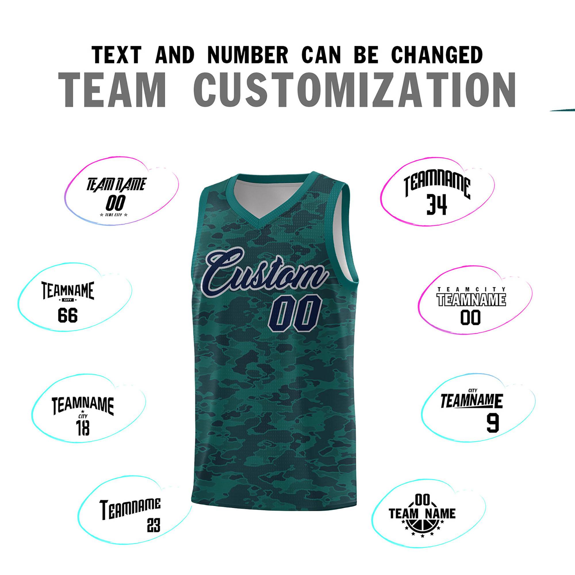 Custom Personalized Camo Sets Sports Uniform Basketball Jersey