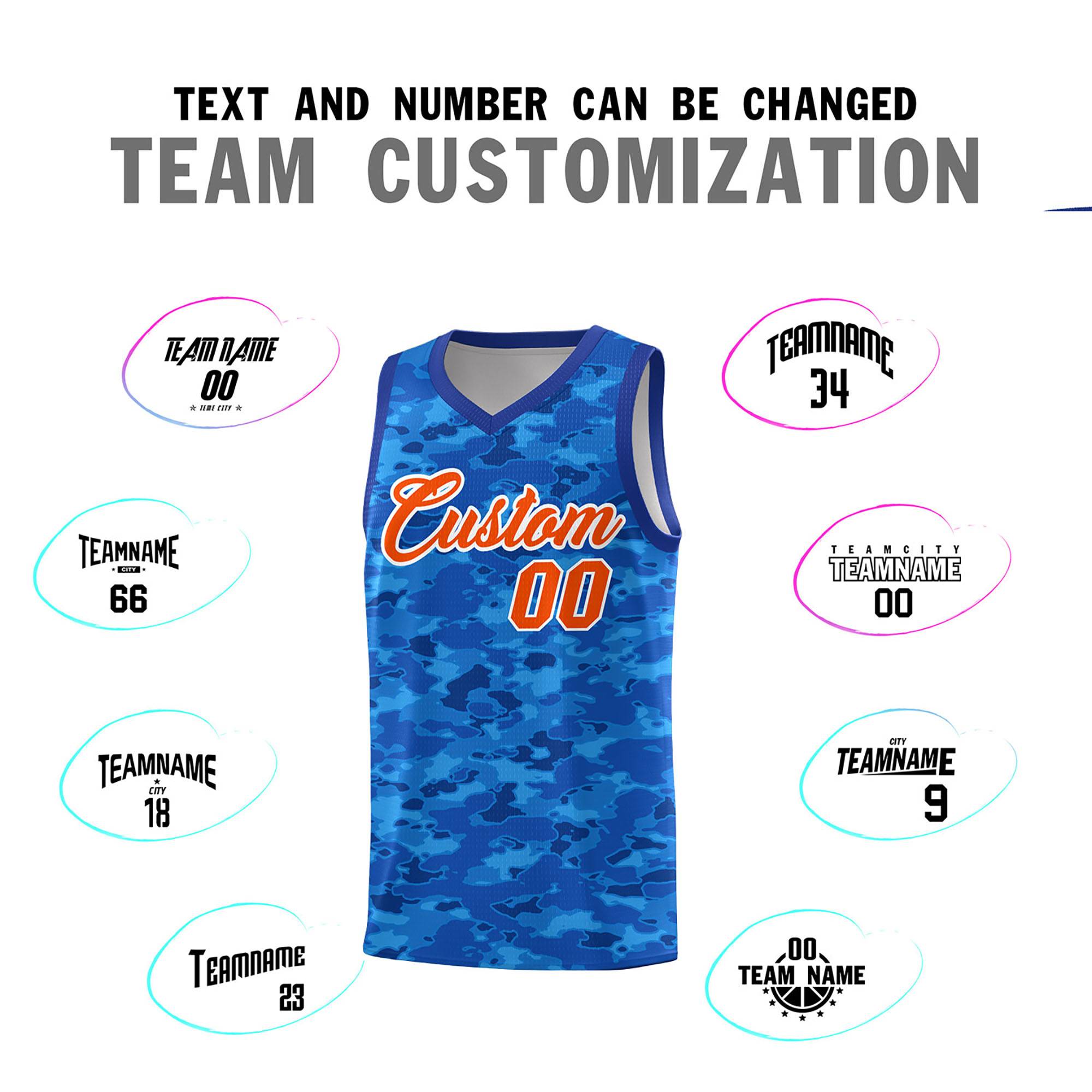 Custom Personalized Camo Sets Sports Uniform Basketball Jersey