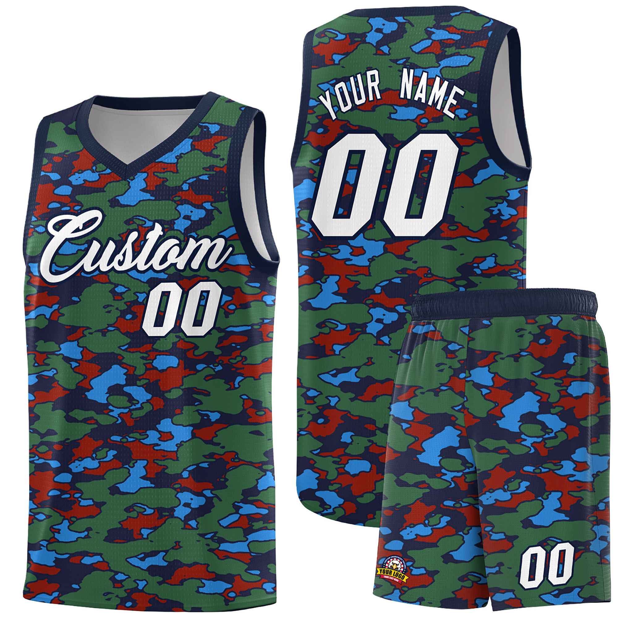 Custom Personalized Camo Sets Sports Uniform Basketball Jersey