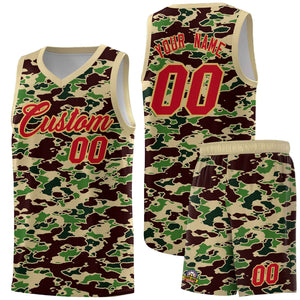 Custom Personalized Camo Sets Sports Uniform Basketball Jersey