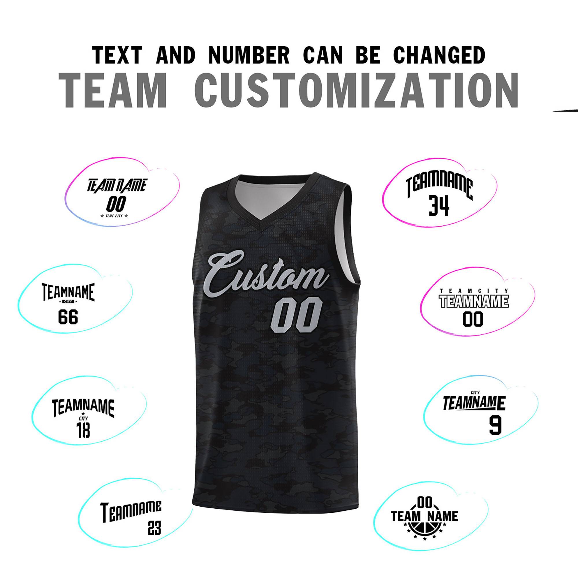 Custom Personalized Camo Sets Sports Uniform Basketball Jersey