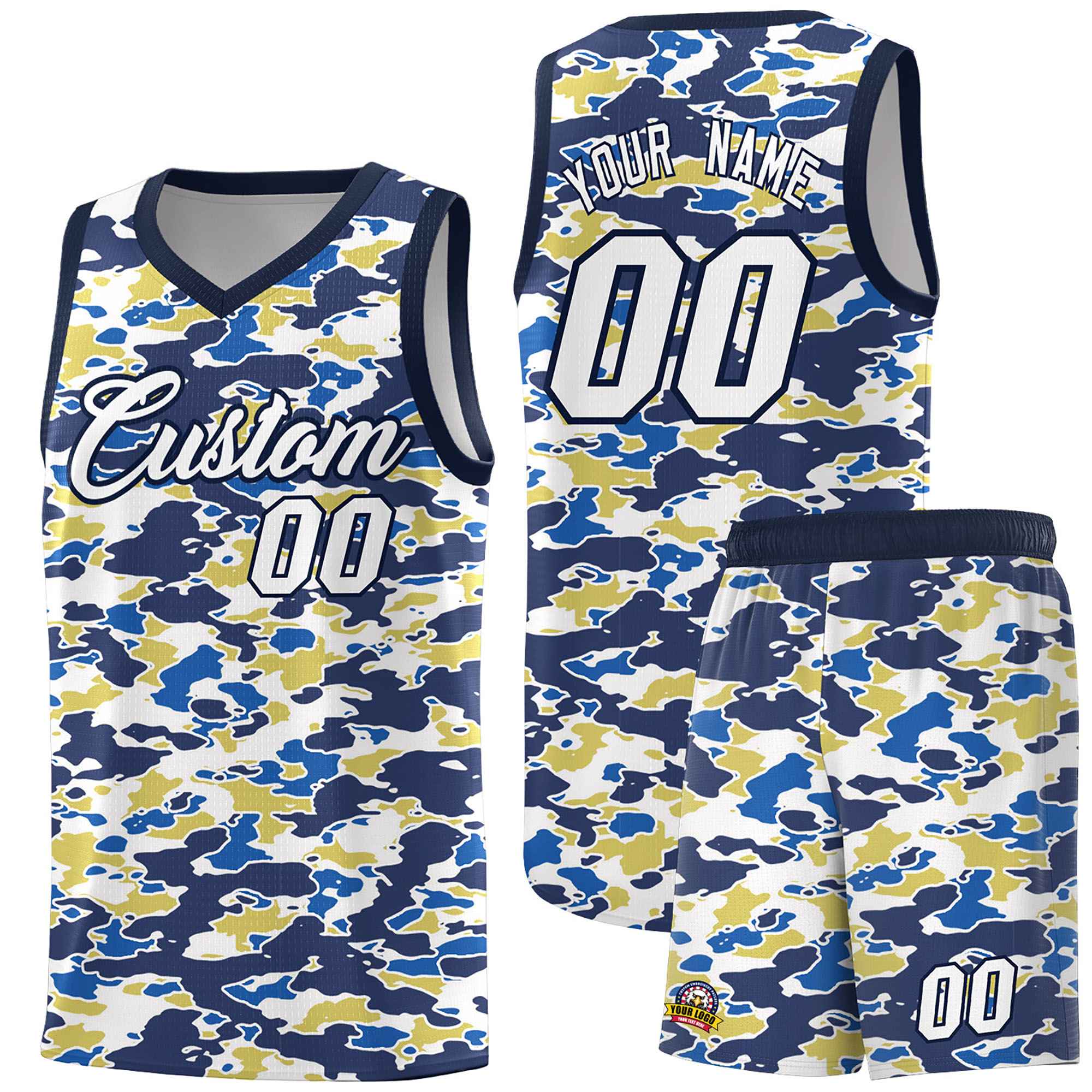 Custom Personalized Camo Sets Sports Uniform Basketball Jersey