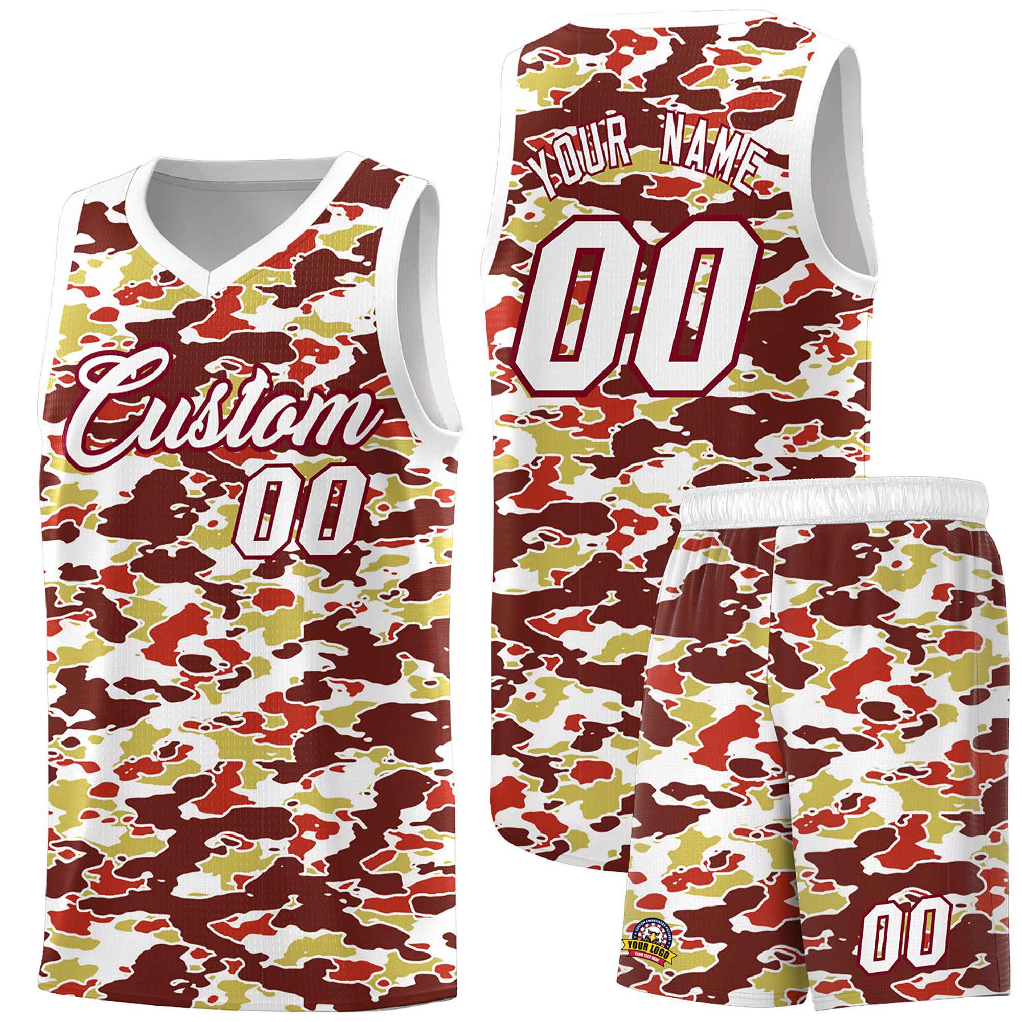 Custom Personalized Camo Sets Sports Uniform Basketball Jersey