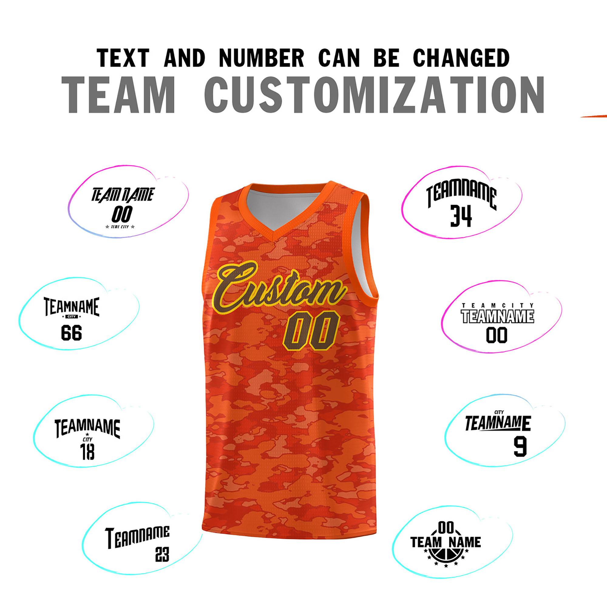 Custom Personalized Camo Sets Sports Uniform Basketball Jersey