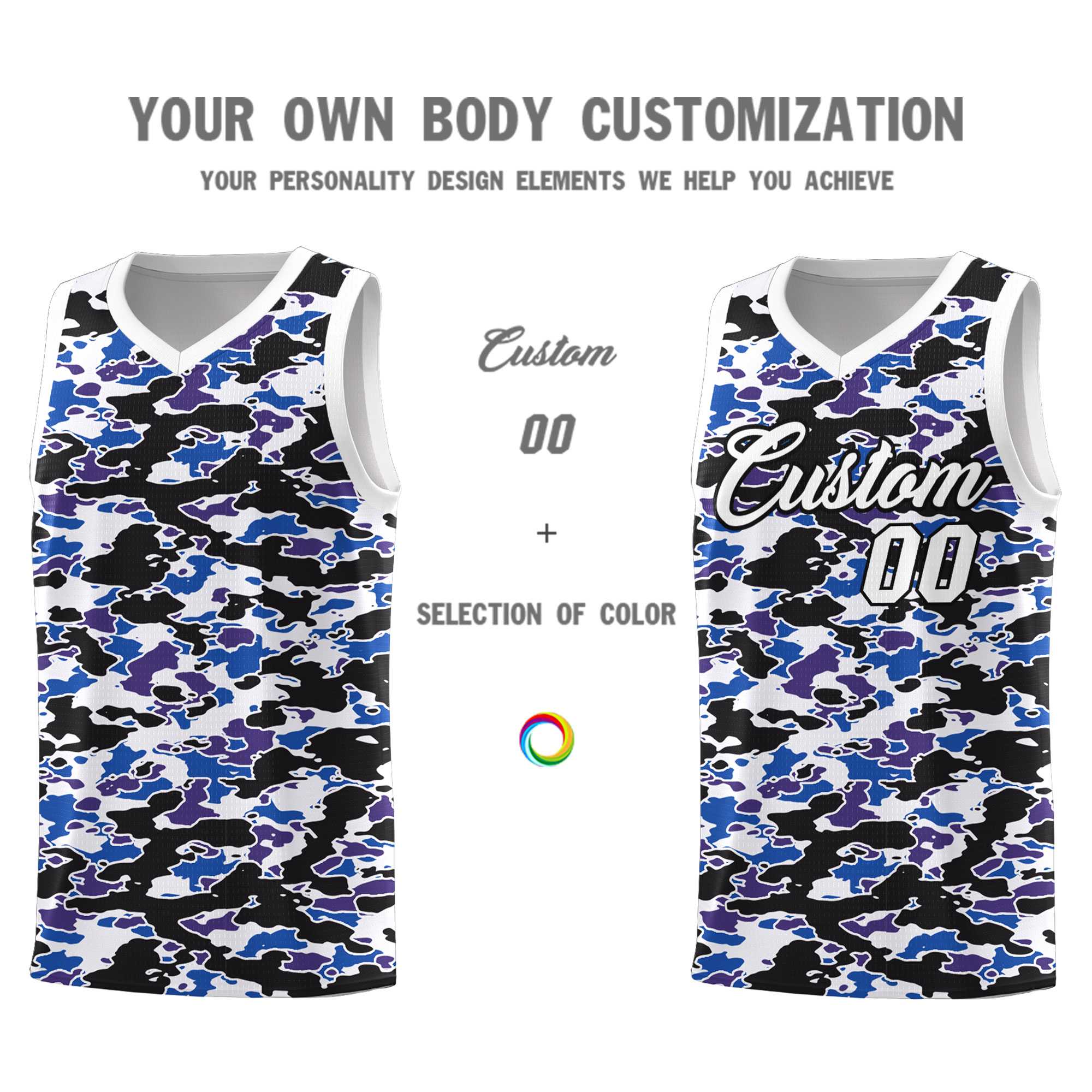 Custom Personalized Camo Sets Sports Uniform Basketball Jersey