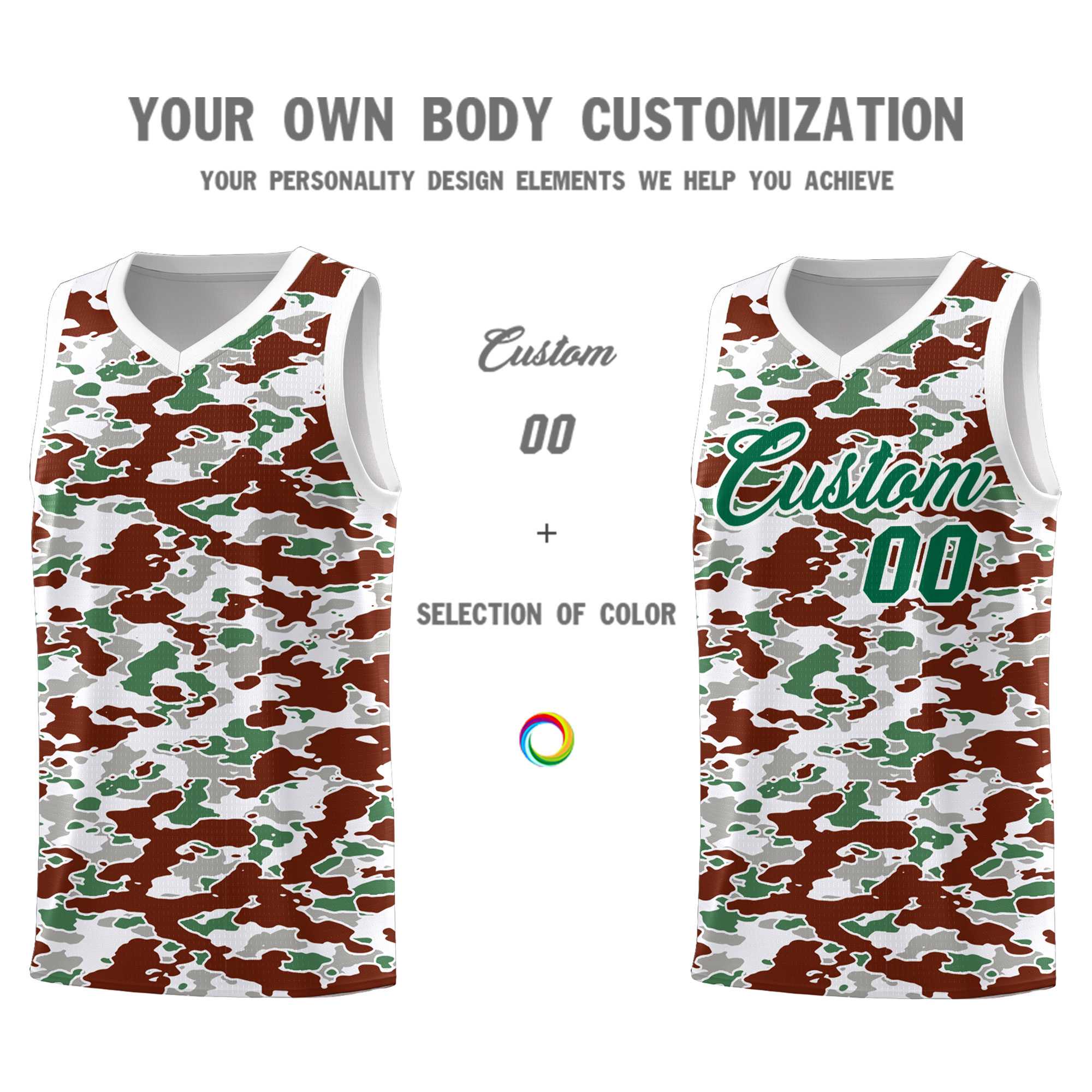 Custom Personalized Camo Sets Sports Uniform Basketball Jersey