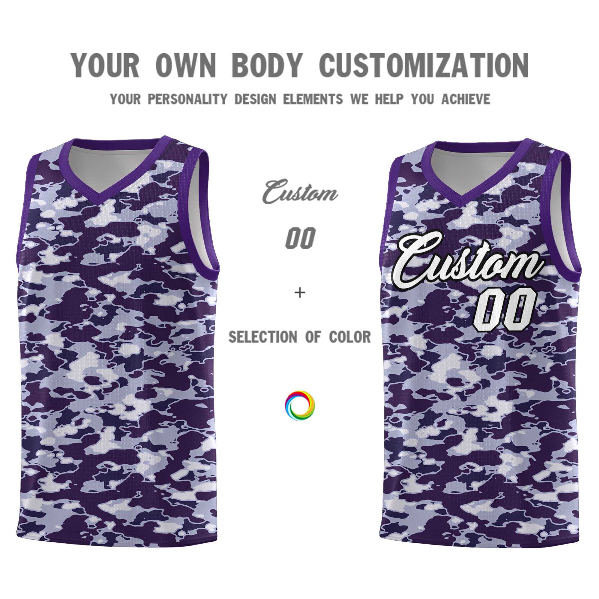 Custom Personalized Camo Sets Sports Uniform Basketball Jersey