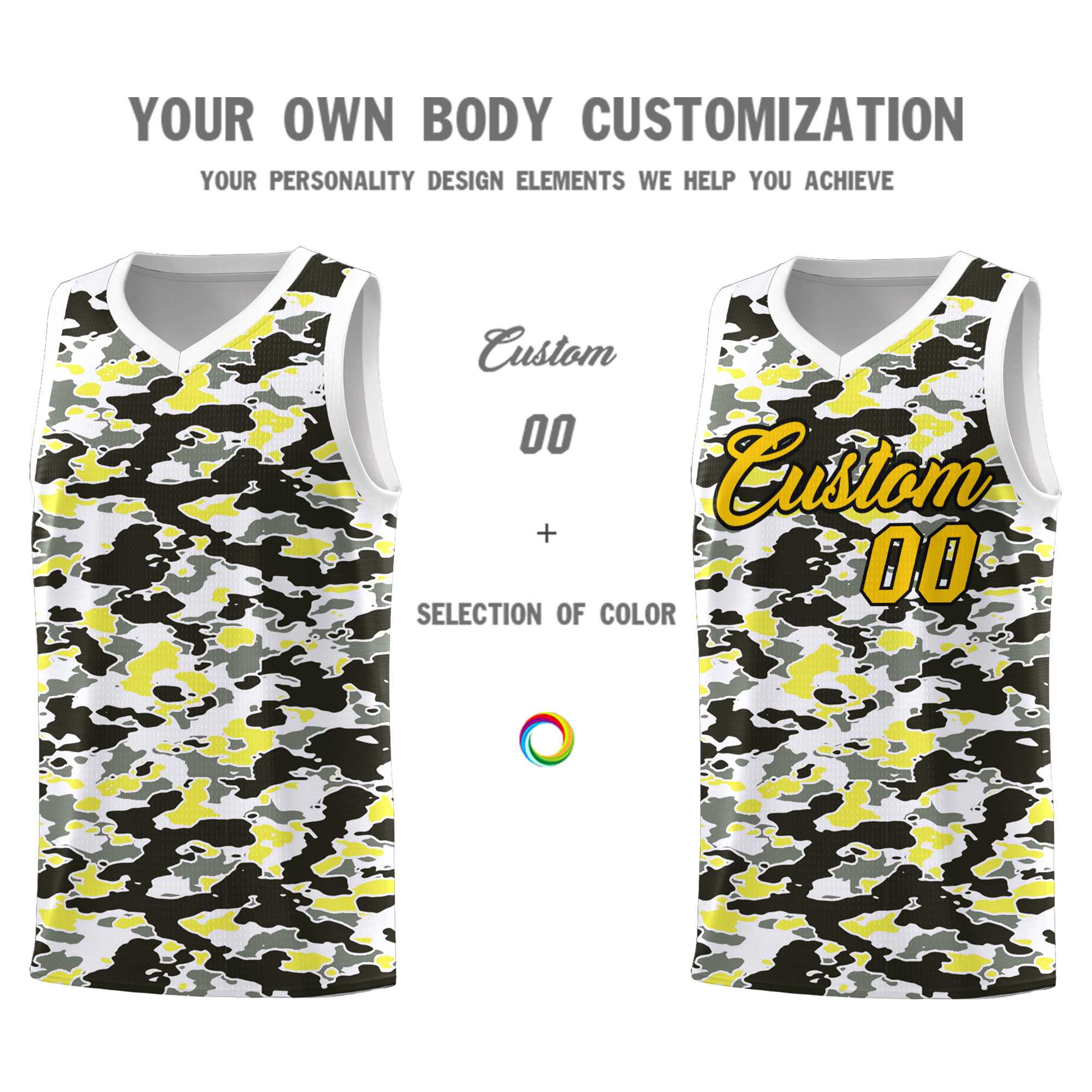 Custom Personalized Camo Sets Sports Uniform Basketball Jersey