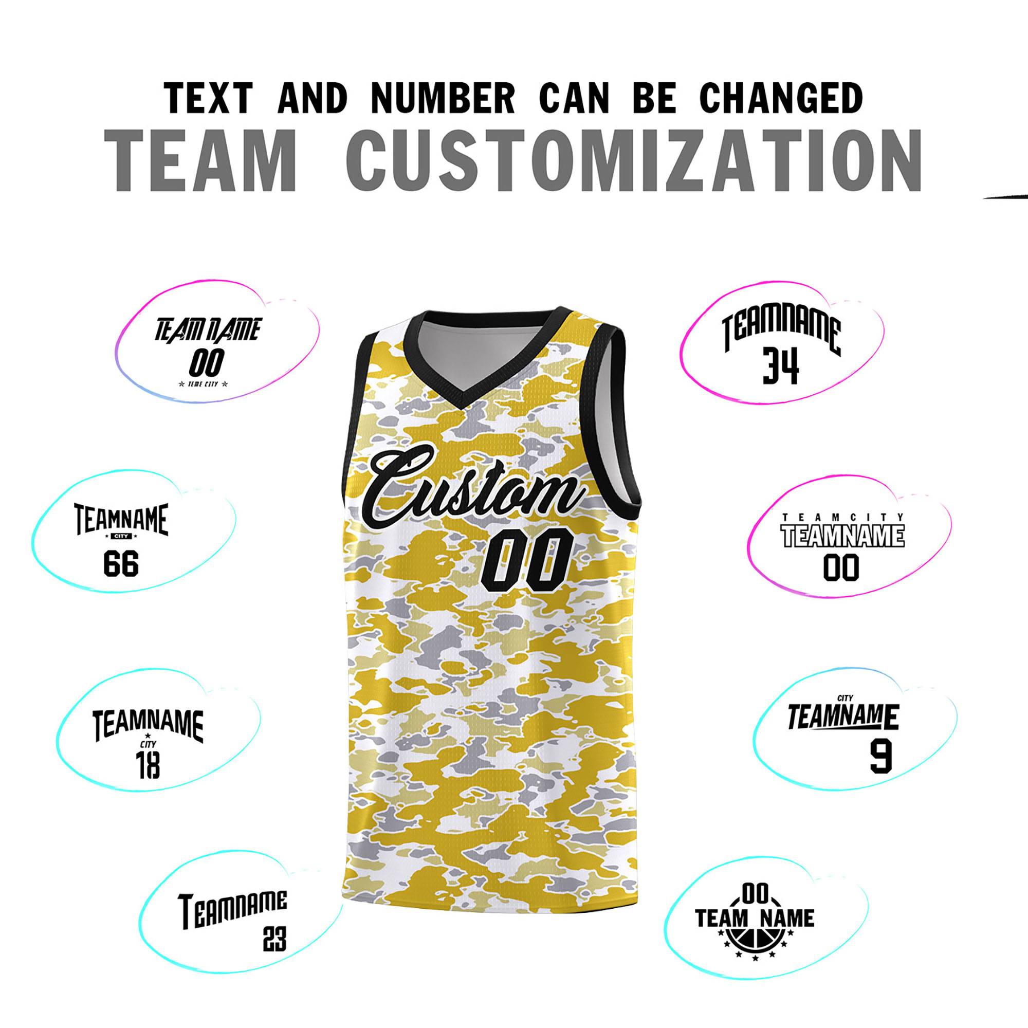 Custom Personalized Camo Sets Sports Uniform Basketball Jersey