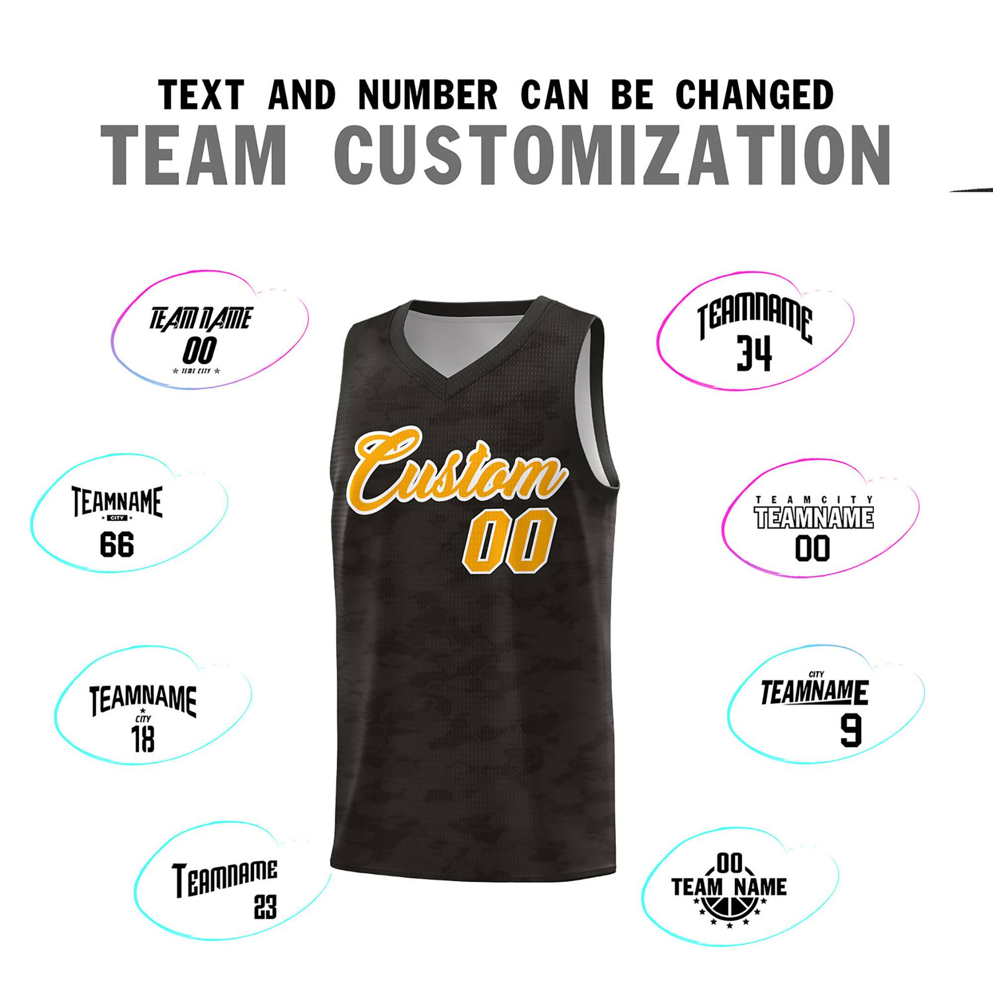 Custom Personalized Camo Sets Sports Uniform Basketball Jersey