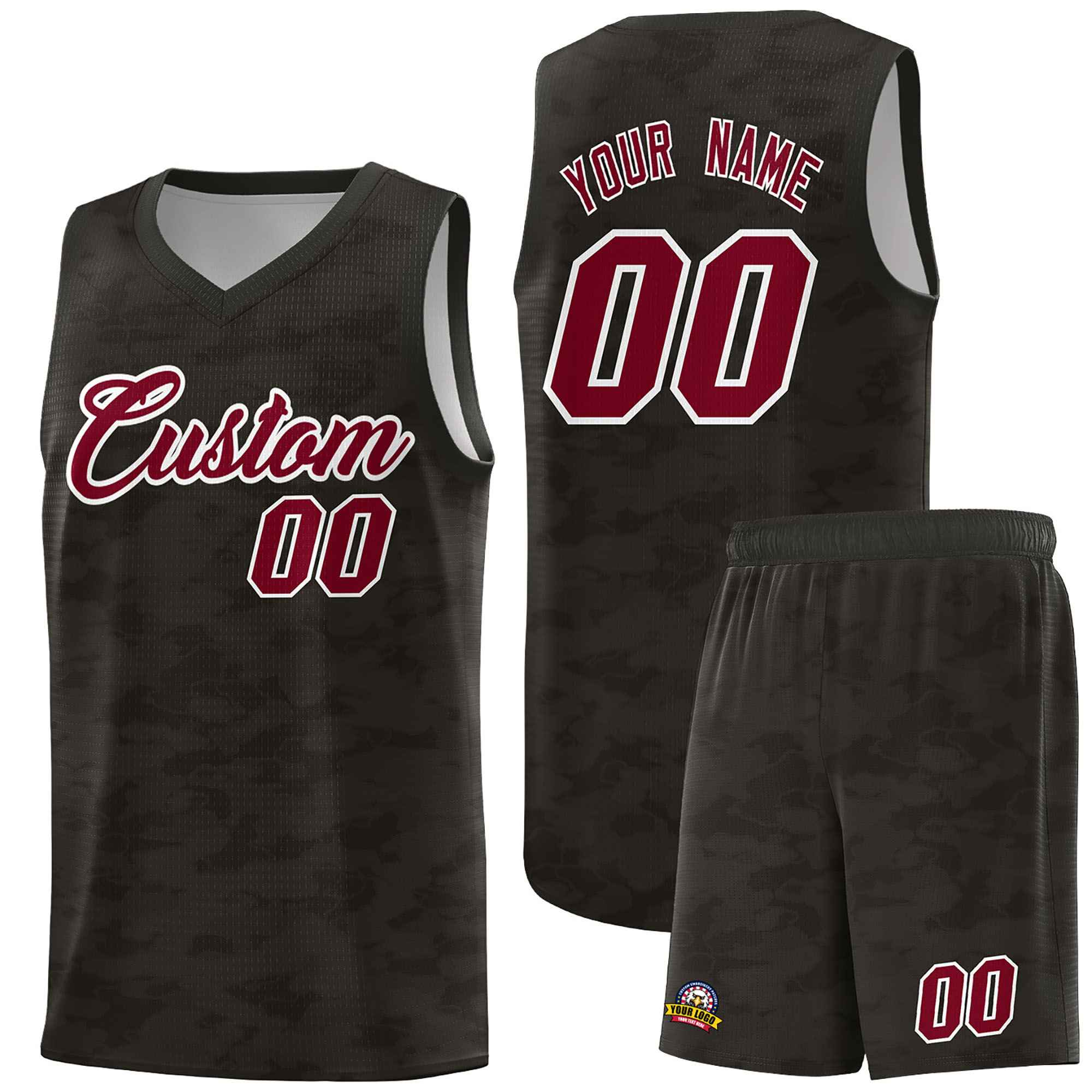 Custom Personalized Camo Sets Sports Uniform Basketball Jersey