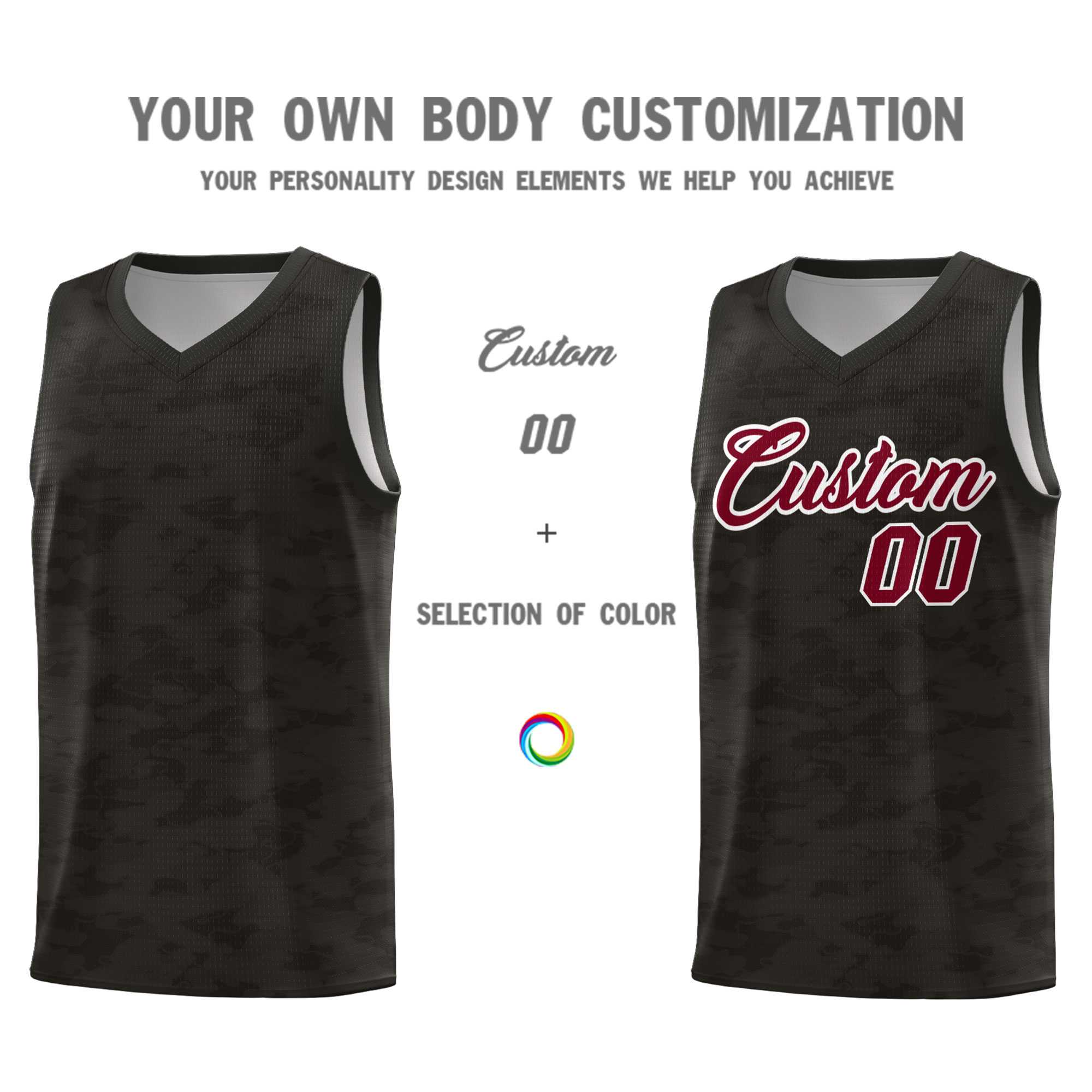 Custom Personalized Camo Sets Sports Uniform Basketball Jersey