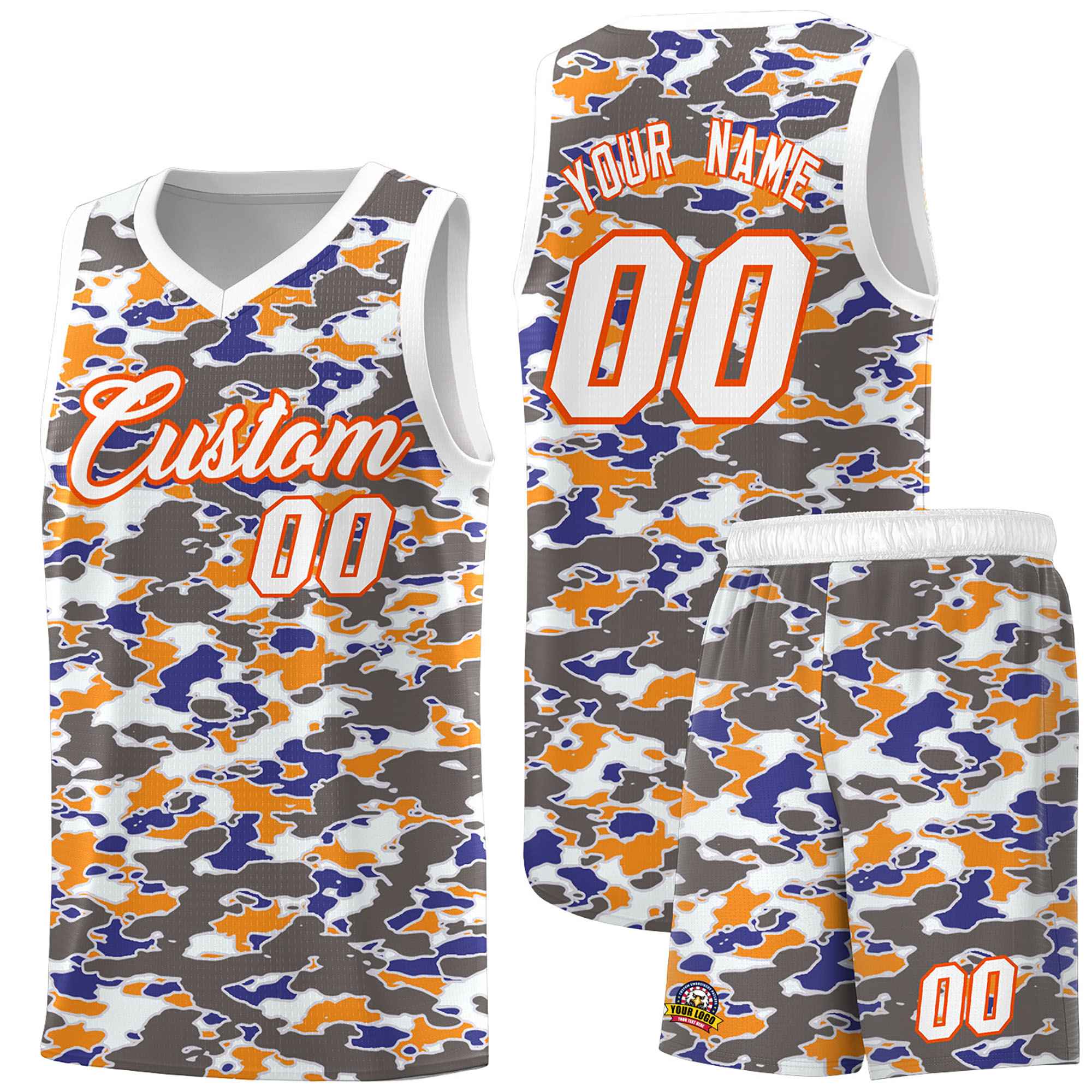 Custom Personalized Camo Sets Sports Uniform Basketball Jersey