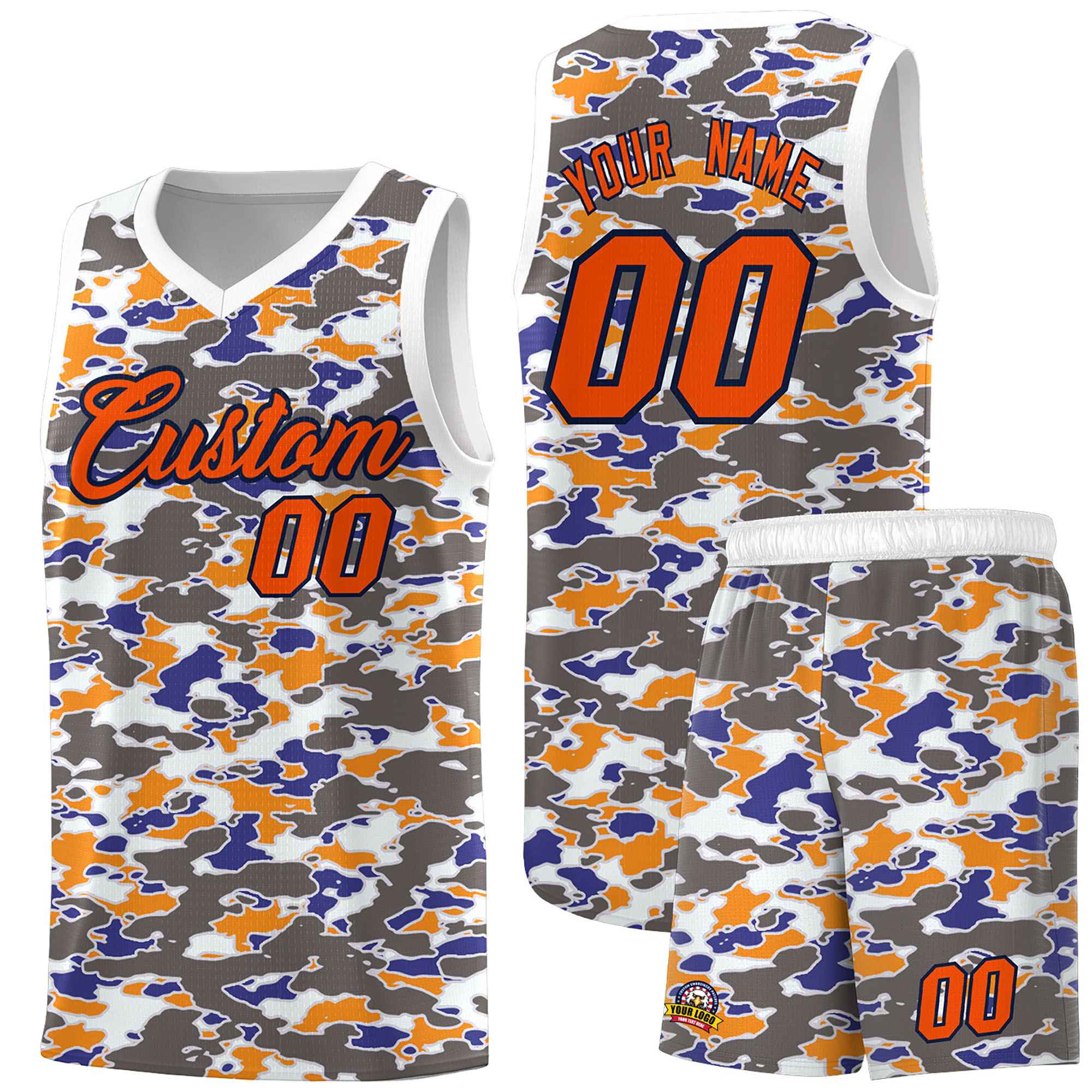 Custom Personalized Camo Sets Sports Uniform Basketball Jersey