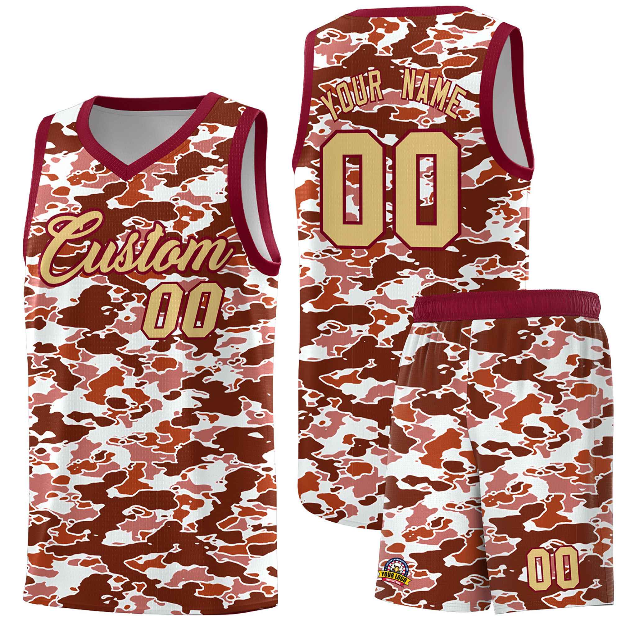 Custom Personalized Camo Sets Sports Uniform Basketball Jersey