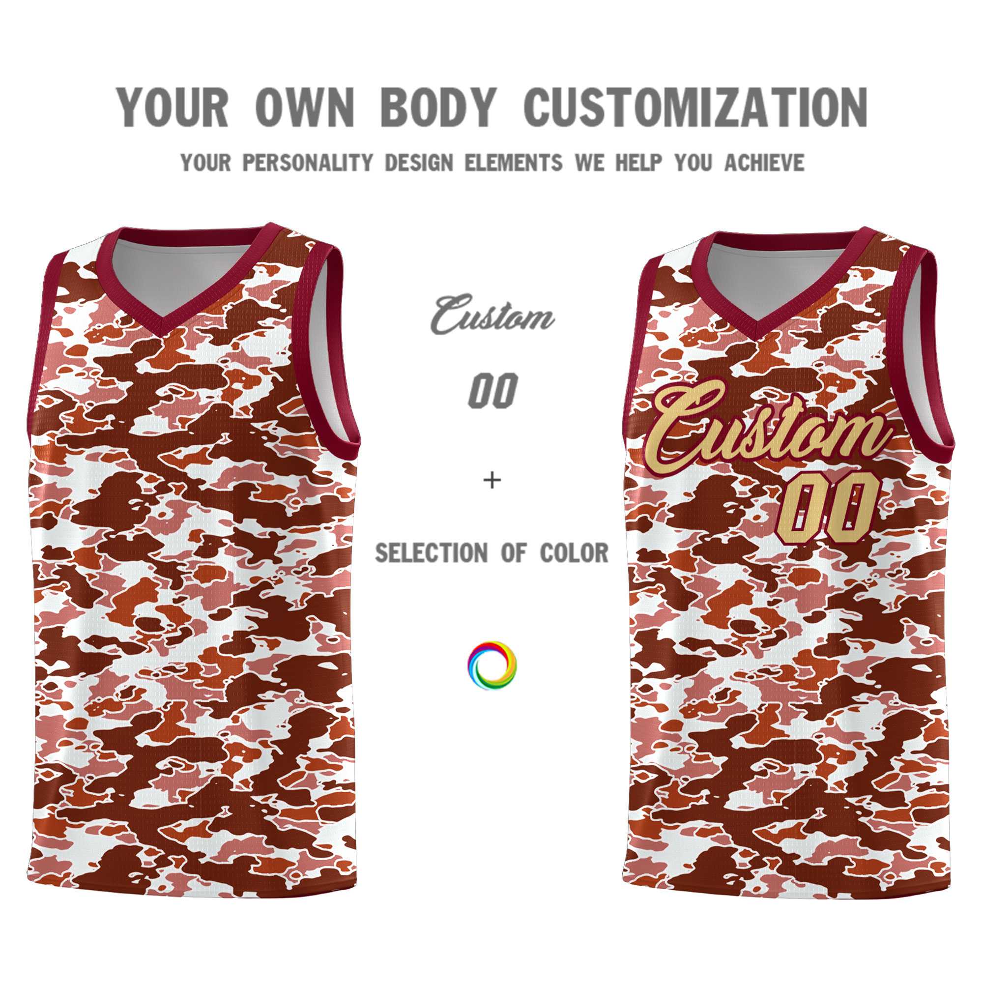 Custom Personalized Camo Sets Sports Uniform Basketball Jersey