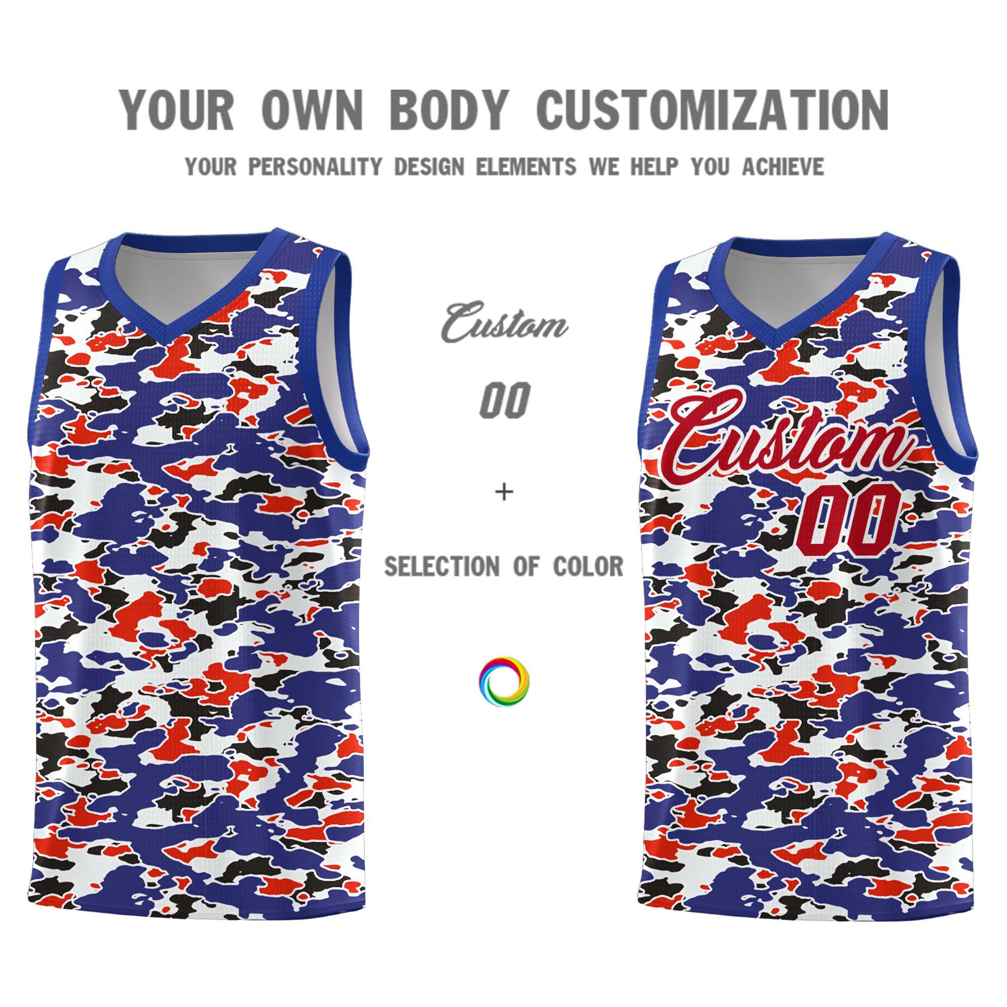 Custom Personalized Camo Sets Sports Uniform Basketball Jersey