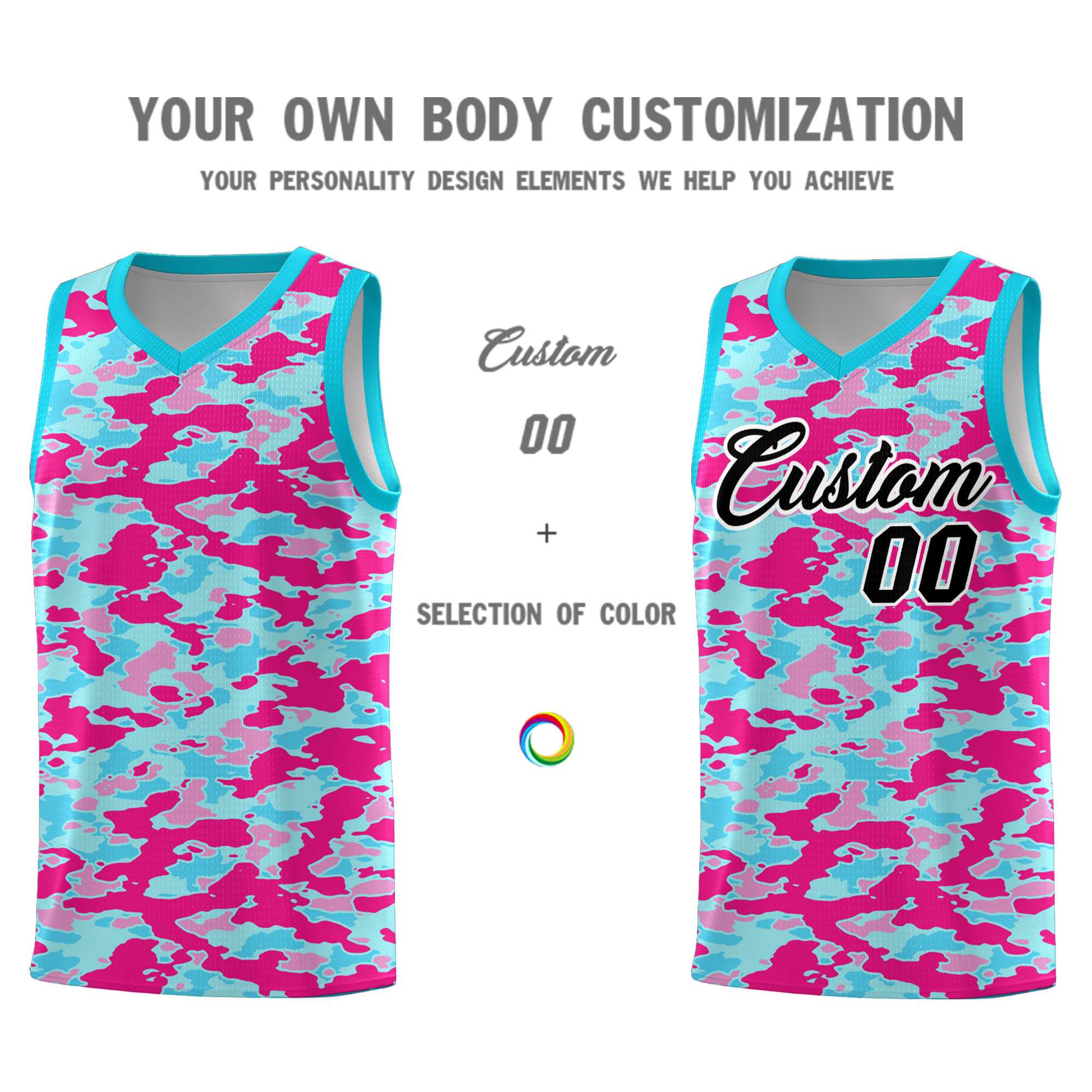 Custom Personalized Camo Sets Sports Uniform Basketball Jersey