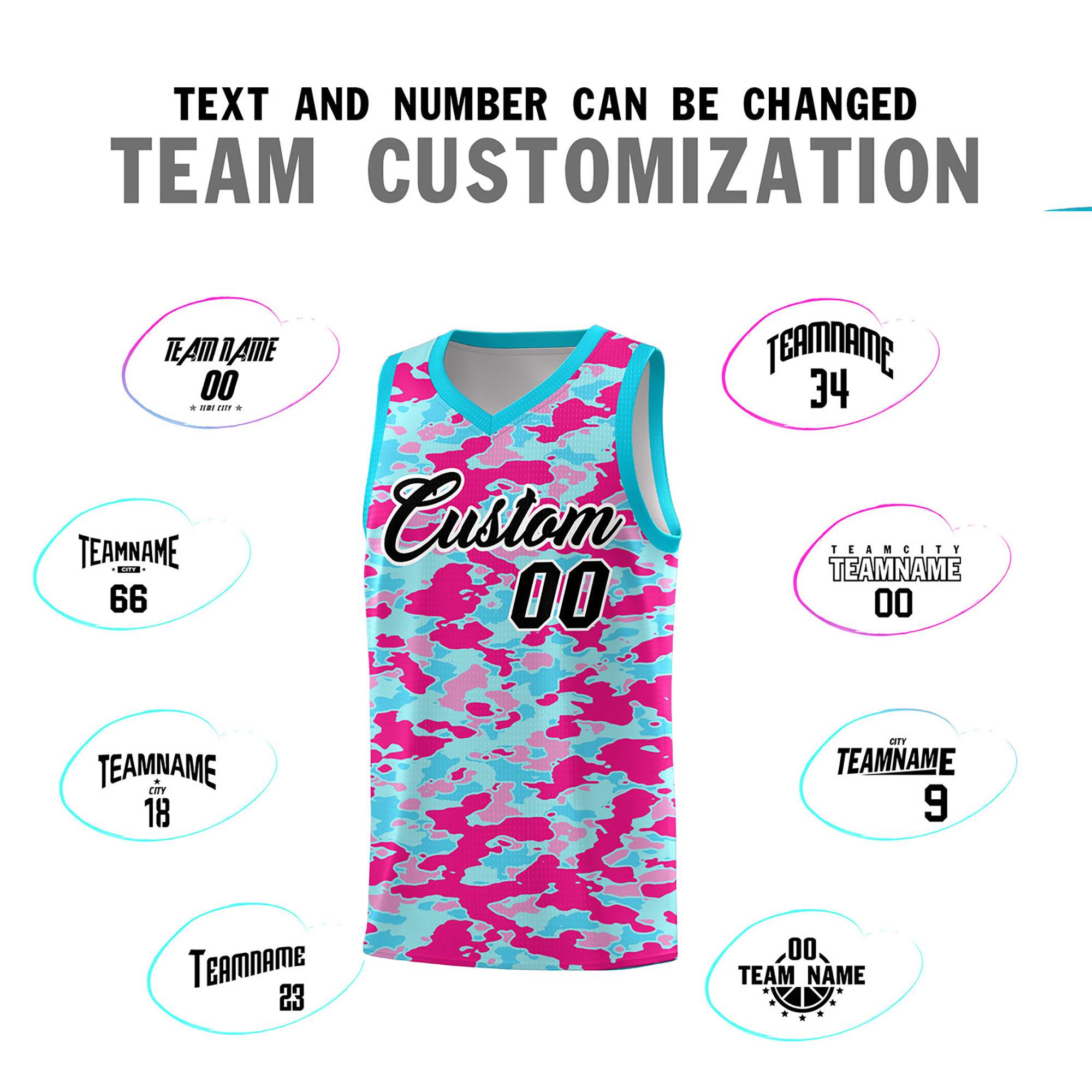 Custom Personalized Camo Sets Sports Uniform Basketball Jersey