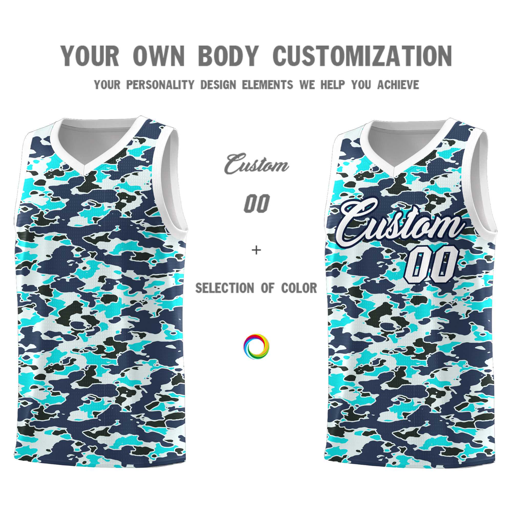 Custom Personalized Camo Sets Sports Uniform Basketball Jersey