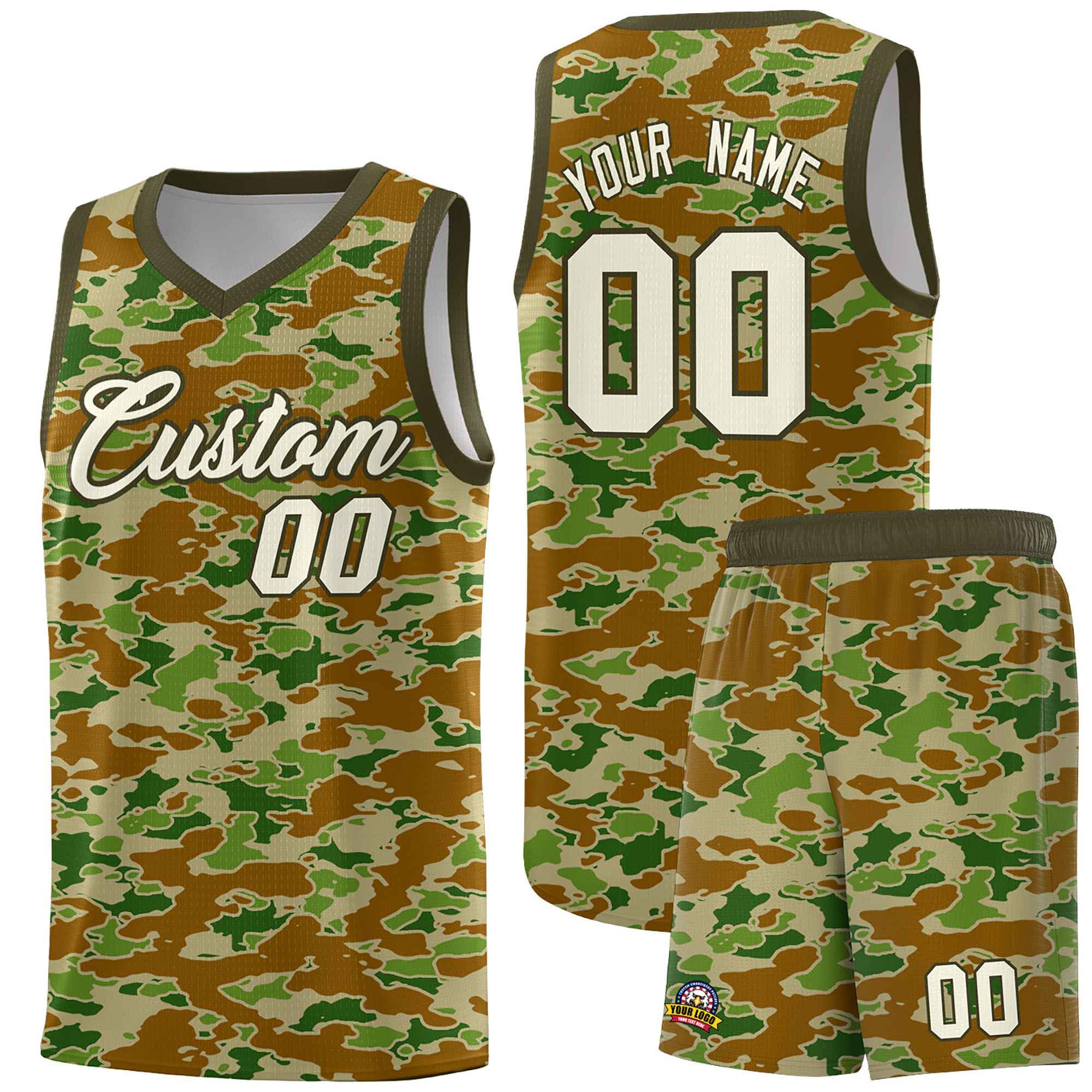 Custom Personalized Camo Sets Sports Uniform Basketball Jersey