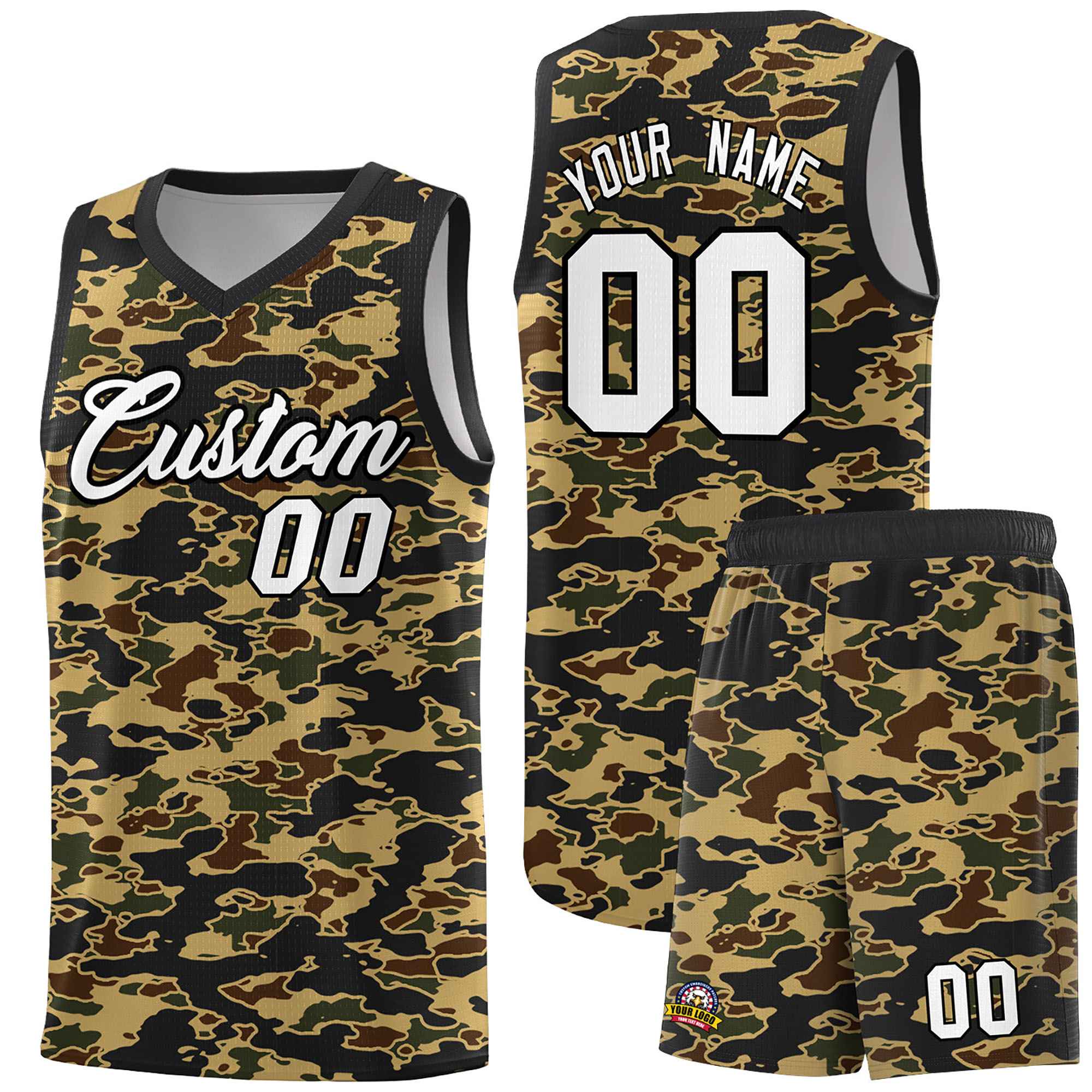 Custom Personalized Camo Sets Sports Uniform Basketball Jersey