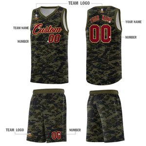 Custom Personalized Camo Sets Sports Uniform Basketball Jersey